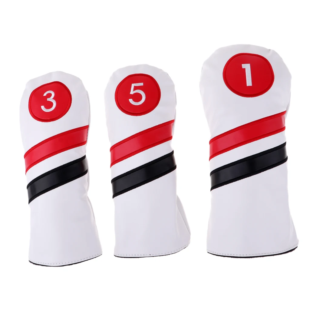 

Waterproof PU Golf Head Covers #1 Driver #3 #5 Fairway Woods Club Headcovers