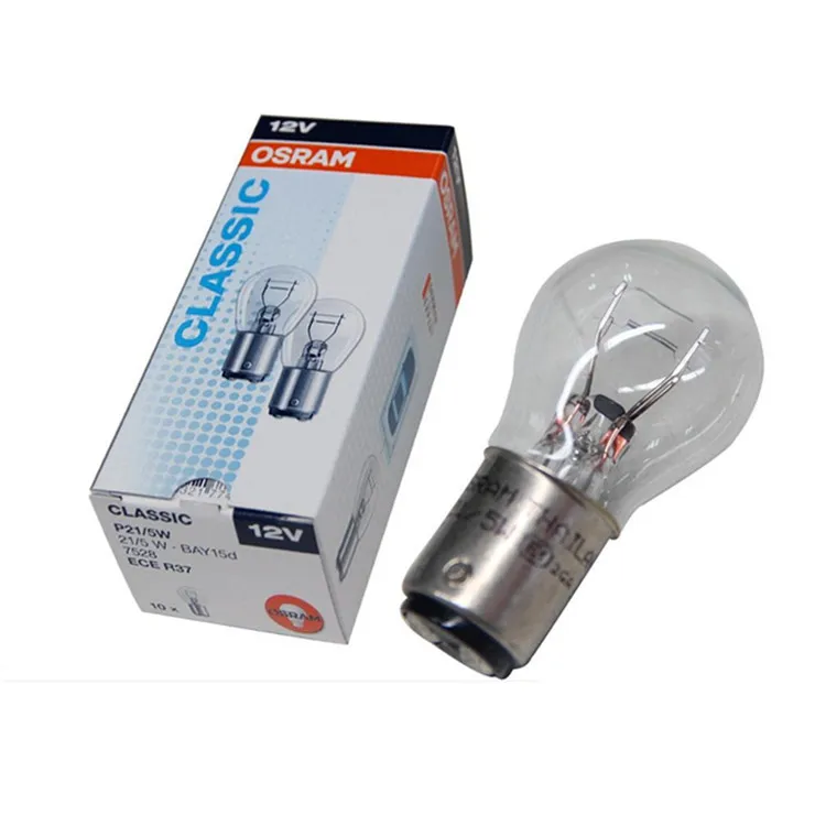 Osram автомобильный стоп-сигнал задняя фара задняя противотуманная фара P21/5 W 7528 двухпроводная двухъярусная кровать ноги 7506 выравнивание футов мононити
