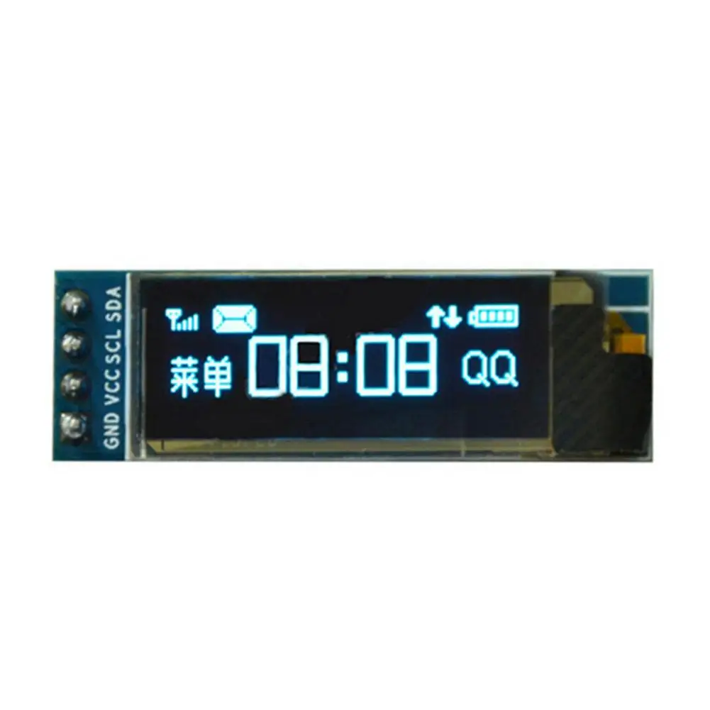 

0.91 Inch LCD Module 0.91" White 128X32 Resolution Display Module DIY Module SSD1306 IC Driver DC 3.3V 5V Hot