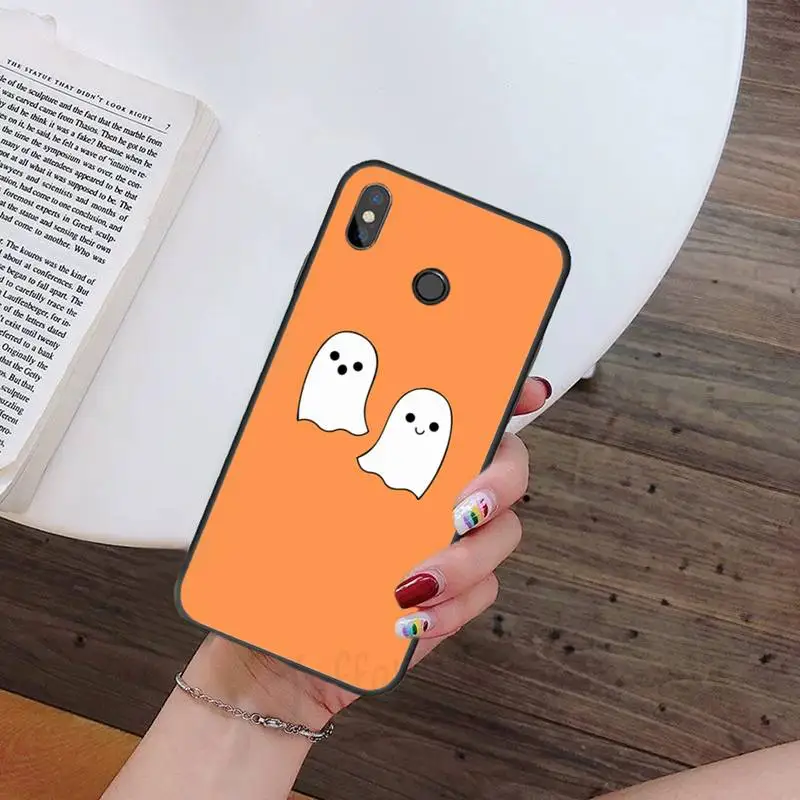 

Cute little ghost with halloween pumpkin Phone Cases For Xiaomi Redmi mi note 7 8t 9 9t 9s 8 10 10t 11 pro lite K20 max 3