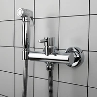 wall mounted toilet bidet sprayer cold and hot water mixer bidet faucet chrome platedmatt blackbrushed gold brass