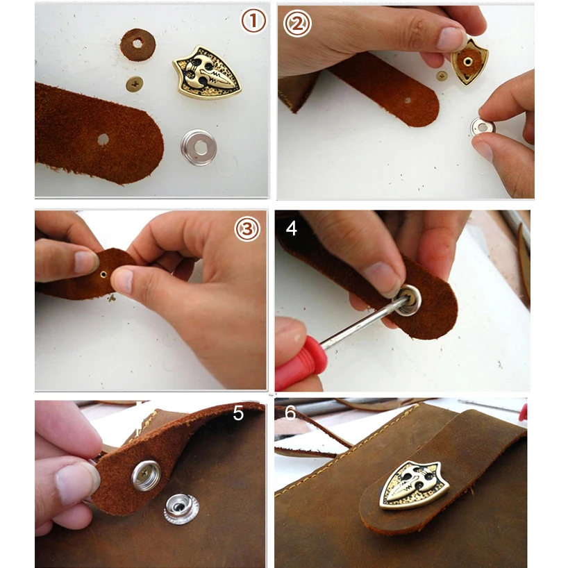 Кожаный медный Лев для рукоделия аксессуар одежды латунный держатель багажа