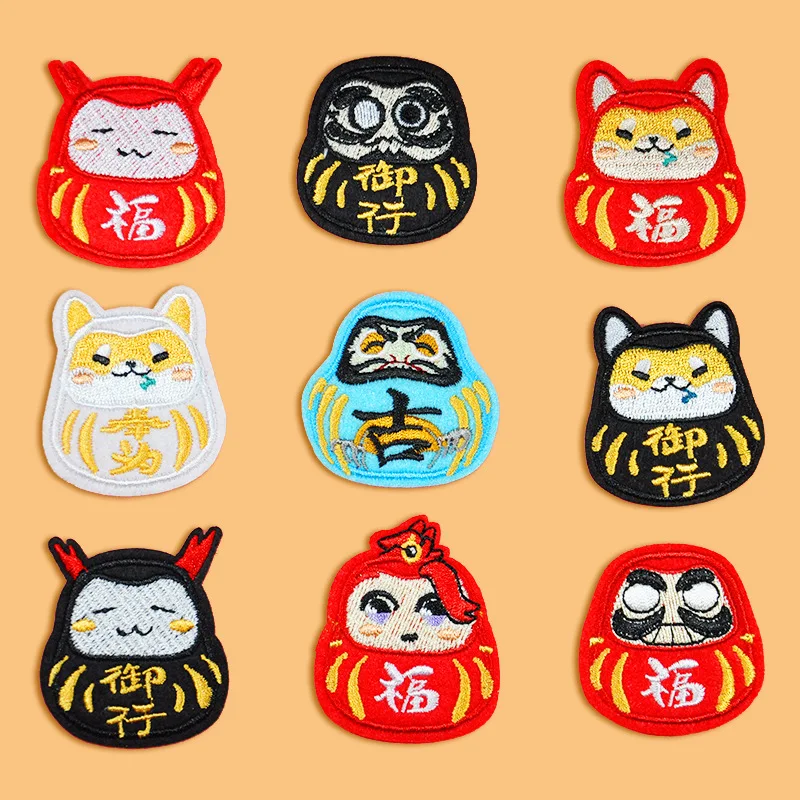 Высококачественная вышитая одежда талисмана Fuwa наклейки нашивки значки на удачу