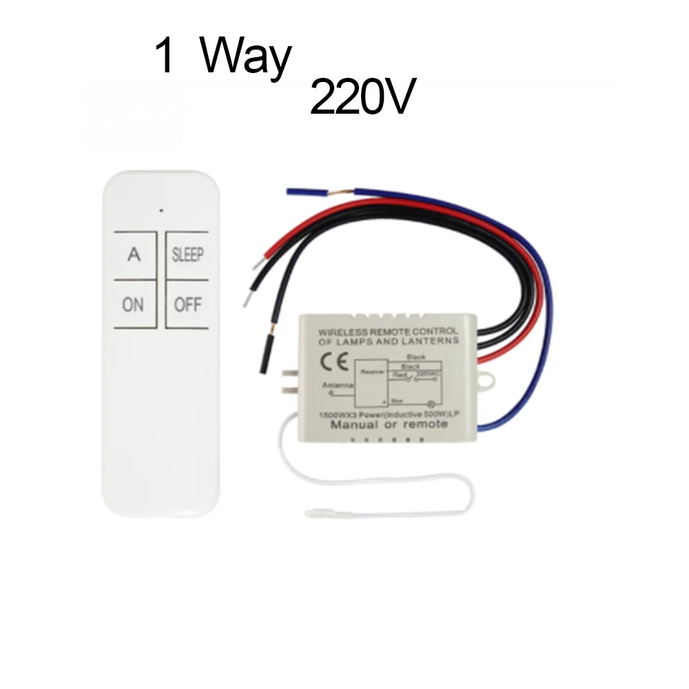 

QIACHIP AC 220V RF Remote Control 2 Way Relay Wireless Remote Switch Transmitter Smart Fan Controllor Switch For Light Bulb