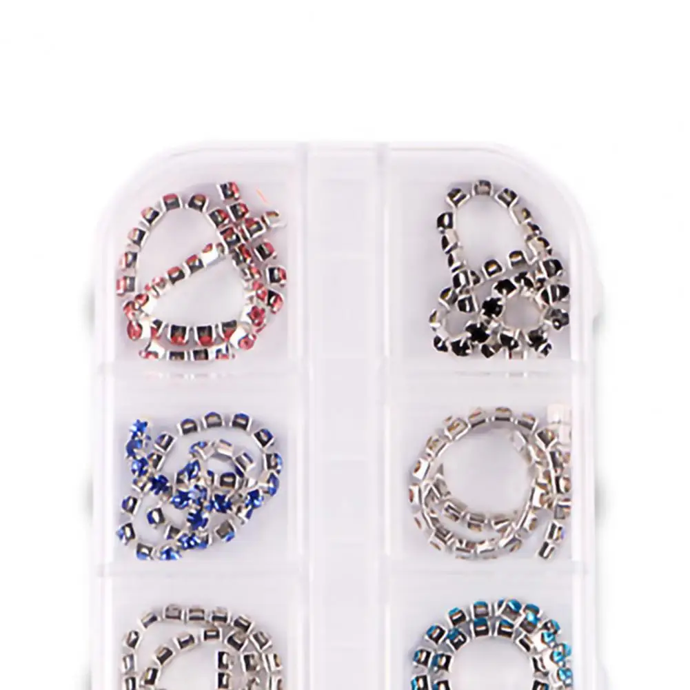 12 отделений в коробке красивые искусственные ногти искусство для творчества