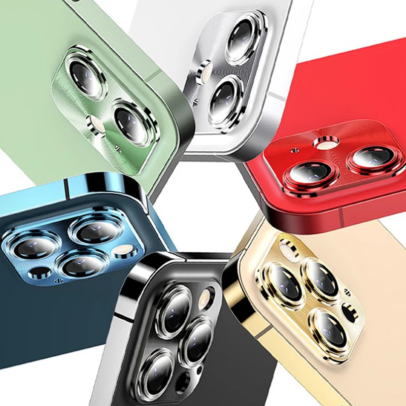 

Metal Back Camera Lens Screen Protector Aluminum Ring Film For Phone 12 Series