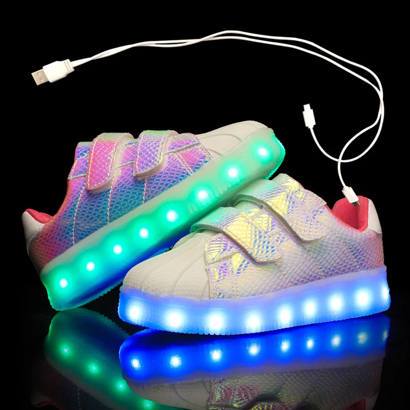 

Kids light shoes with led for toddler boys girls glowing light up luminous usb charging sneakers kids boy girl shoes