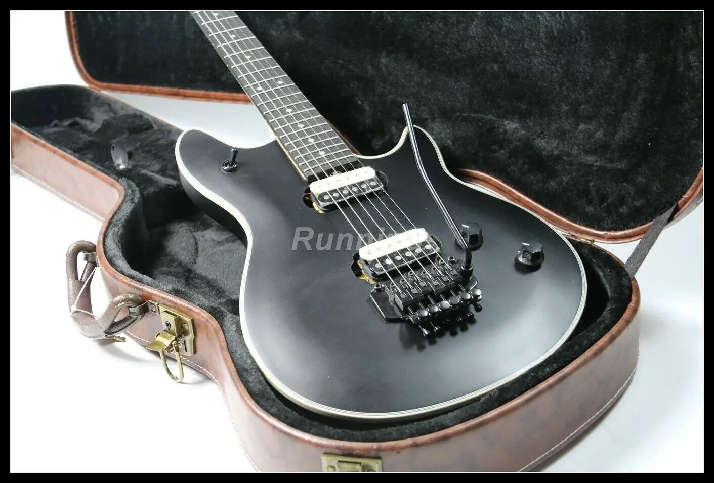 2019 электрогитара матовая черная отделка Арочный Топ мульти связывающий тремоло