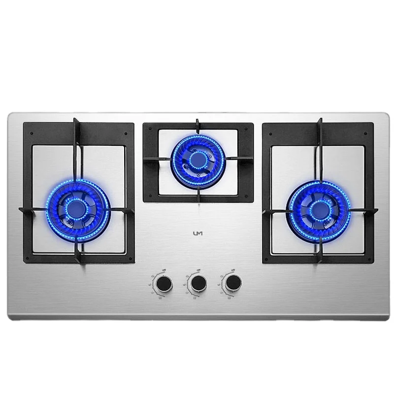 Газовая плита OLOEY JZT-UZ301 трехконфорочная из нержавеющей стали