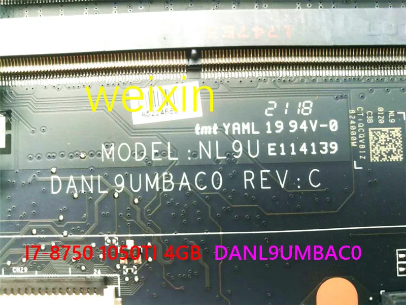 100% протестированная материнская плата Haier ThundeRobot 911 DANL9UMBAC0 I7-8750 1050TI 4 Гб - купить по