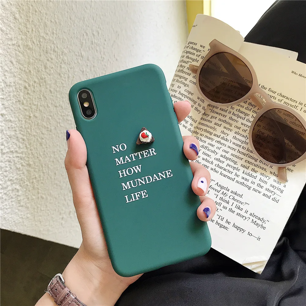 Candy Color Cake Cases for IPhone 10 6 6s 7 8 Plus X XR XS MAX Soft Silicon Back Cover Colorful Caked Pattern Shell Fundas Coque |
