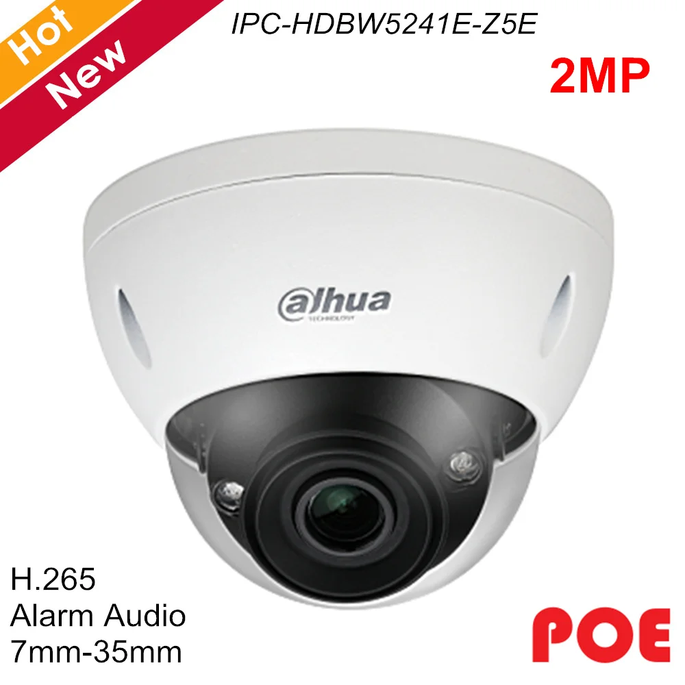 Оригинал Dahua Pro AI 2MP Poe Камера IP 7 мм 35 переменной объектива IR 80 м Поддержка SD карты и