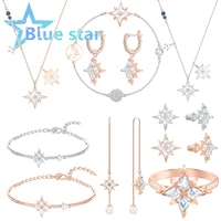swa gifts for new year 2022 trends womens jewelry sets crystal star bracelet necklace and ring earrings wholesale