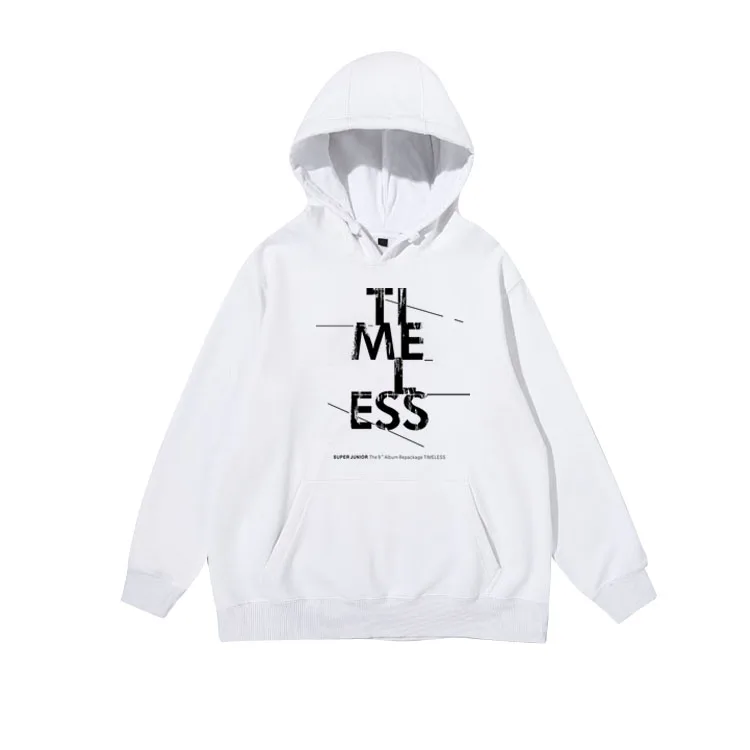 

New arrival kpop super junior 9th album timeless same printing hoodies unisex fleece/thin pullover loose sweatshirt