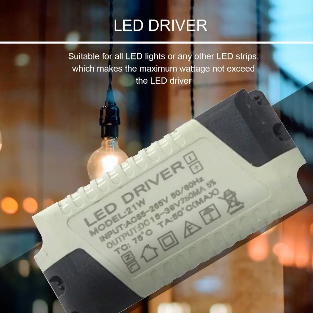 1Pc New Dimmable/Non-Dimmable LED Light Lamp Driver Transformer Power Supply 6/9/12/15/18/21W | Освещение