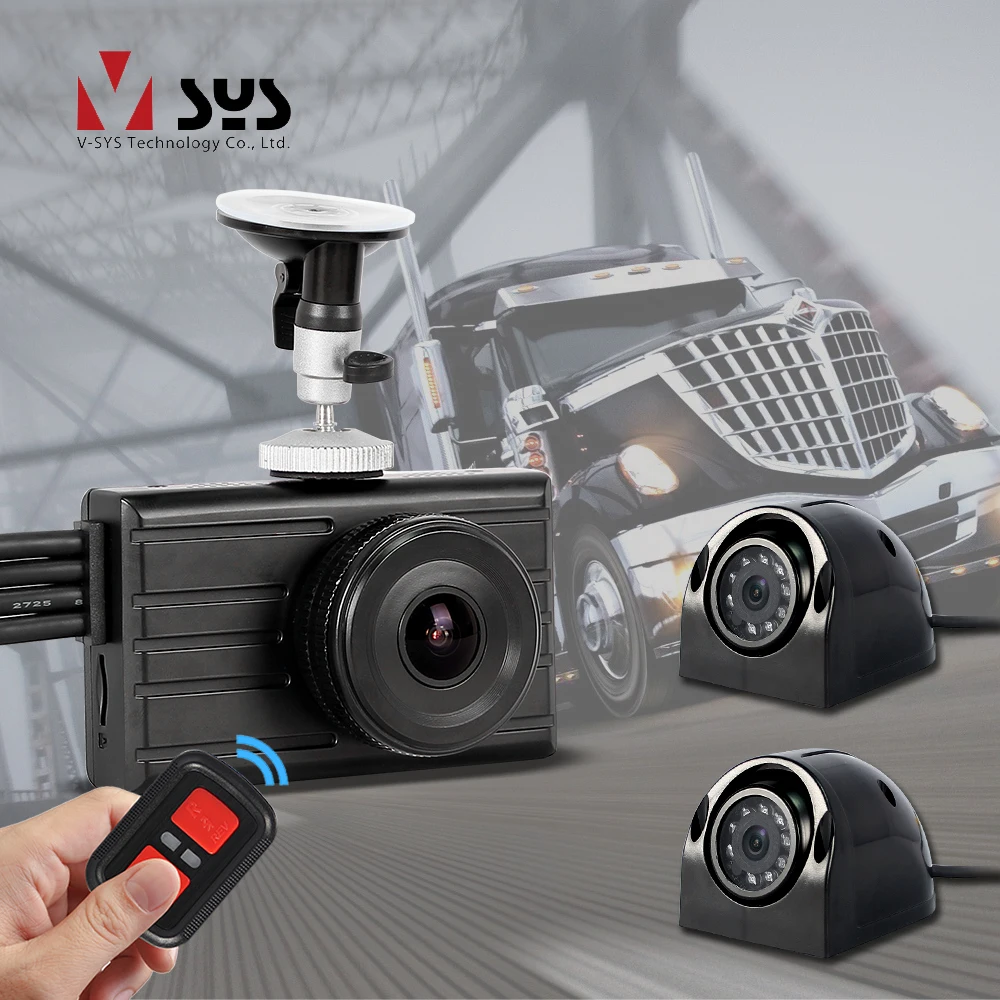 SYS 3CH 1080P грузовик DVR видеорегистратор 3,0 ''монитор с водонепроницаемым ИК ночного видения камера заднего вида для грузовика 360 заднего вида для автомобиля автобуса