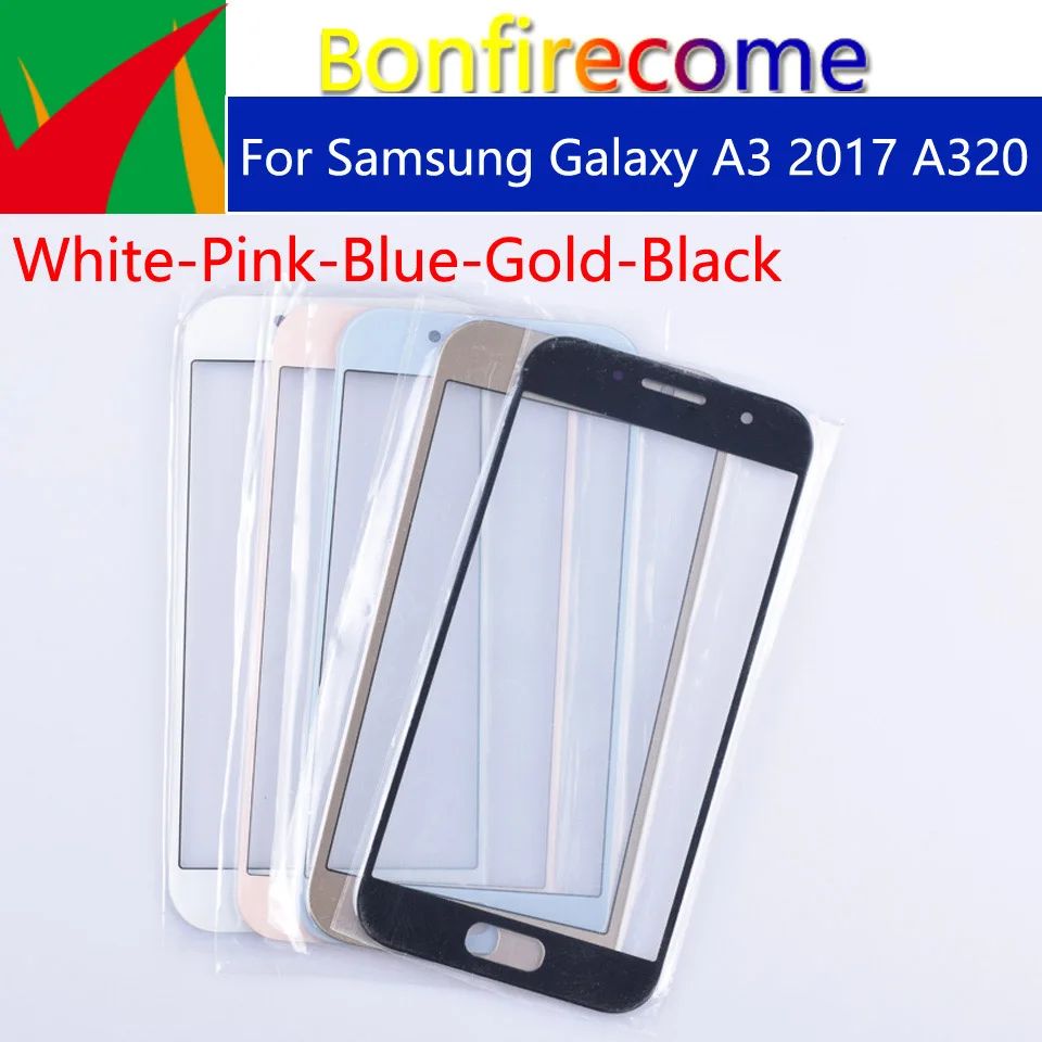 

10pcs\lot A320 For Samsung Galaxy A3 2017 A320 A320F SM-A320F/DS SM-A320Y/DS Touch Screen Front Outer Glass TouchScreen Lens