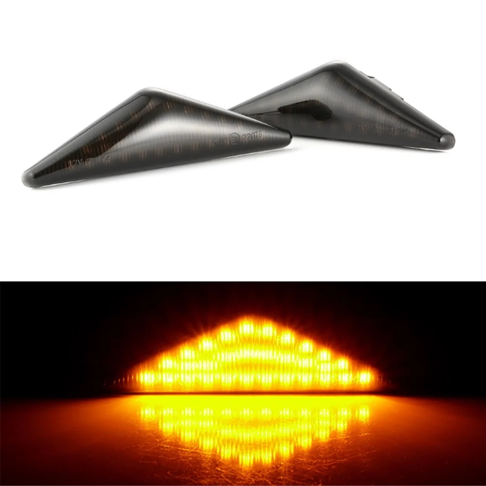 No flowing light 2 шт. Дым Led динамический Боковой габаритный фонарь поворота светильник последовательного мигалка светильник для Ford Mondeo 2000-2006 фокус MK1 1998-2004 - Испускаемый цвет: No flowing light