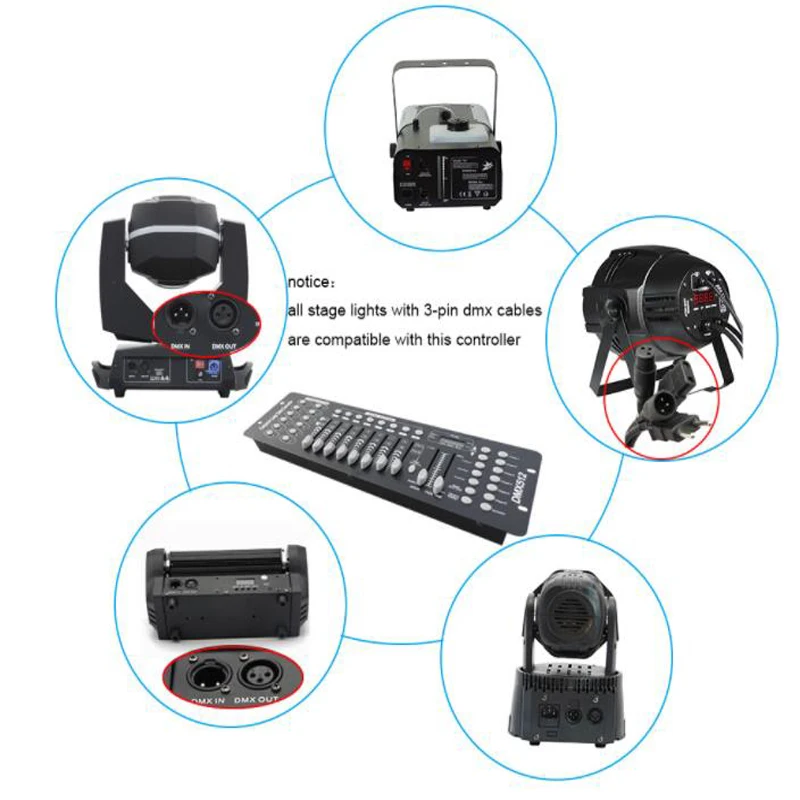 DMX192 контроллер ler 384 пульт управления Pilot DJ консоль крыльями для светодиодной