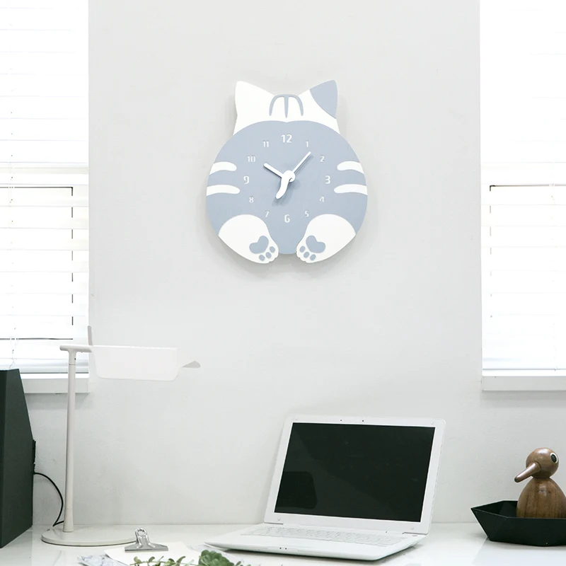 

Cartoons Wall Clock Cute Art Personality Silent Children's Room Creative Wall Clock Reloj De Pared Kids Home Decor Clock DA60WC