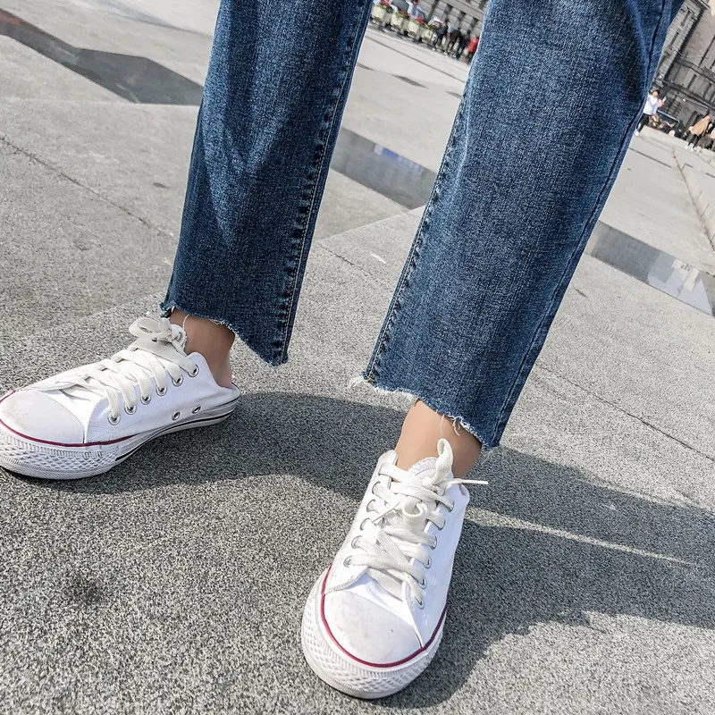 

2020 High Waist Loose Comfortable Jeans For Women Plus Size Fashionable Casual Straight Pants Mom Jeans Washed Boyfriend Jeans