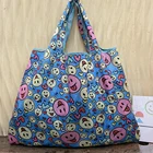 Большие многоразовые сумки для покупок, моющиеся большие сумки, складные женские дорожные сумки на плечо, сумки из плотной ткани, нейлоновые