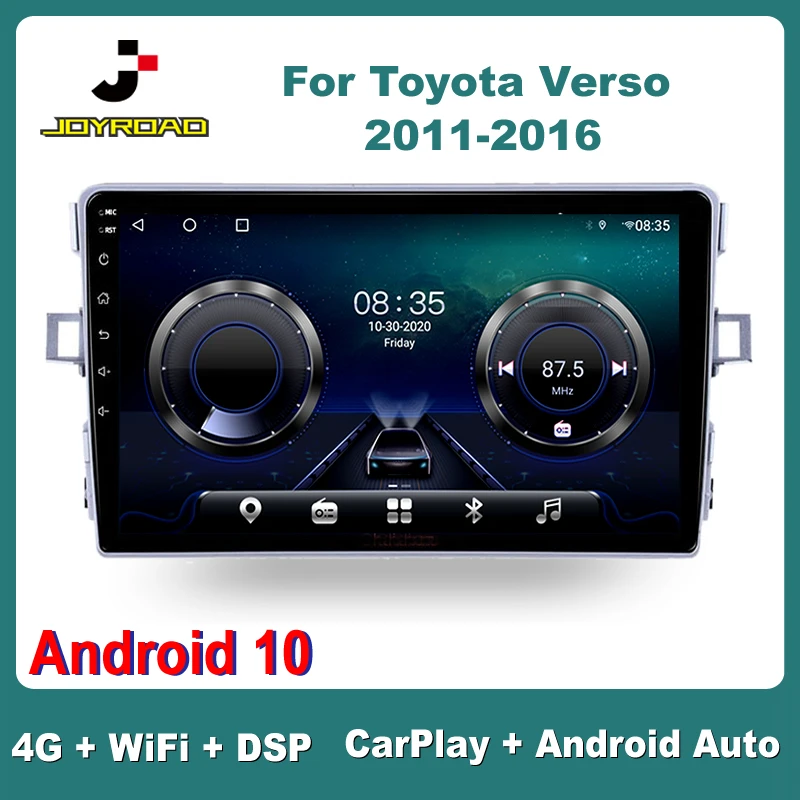 

9" For Toyota Verso 2011-2016 Android 10 Carplay Auto 4G Sim WiFi DSP RDS Car Radio Stereo Multimedia Video Player GPS2Din