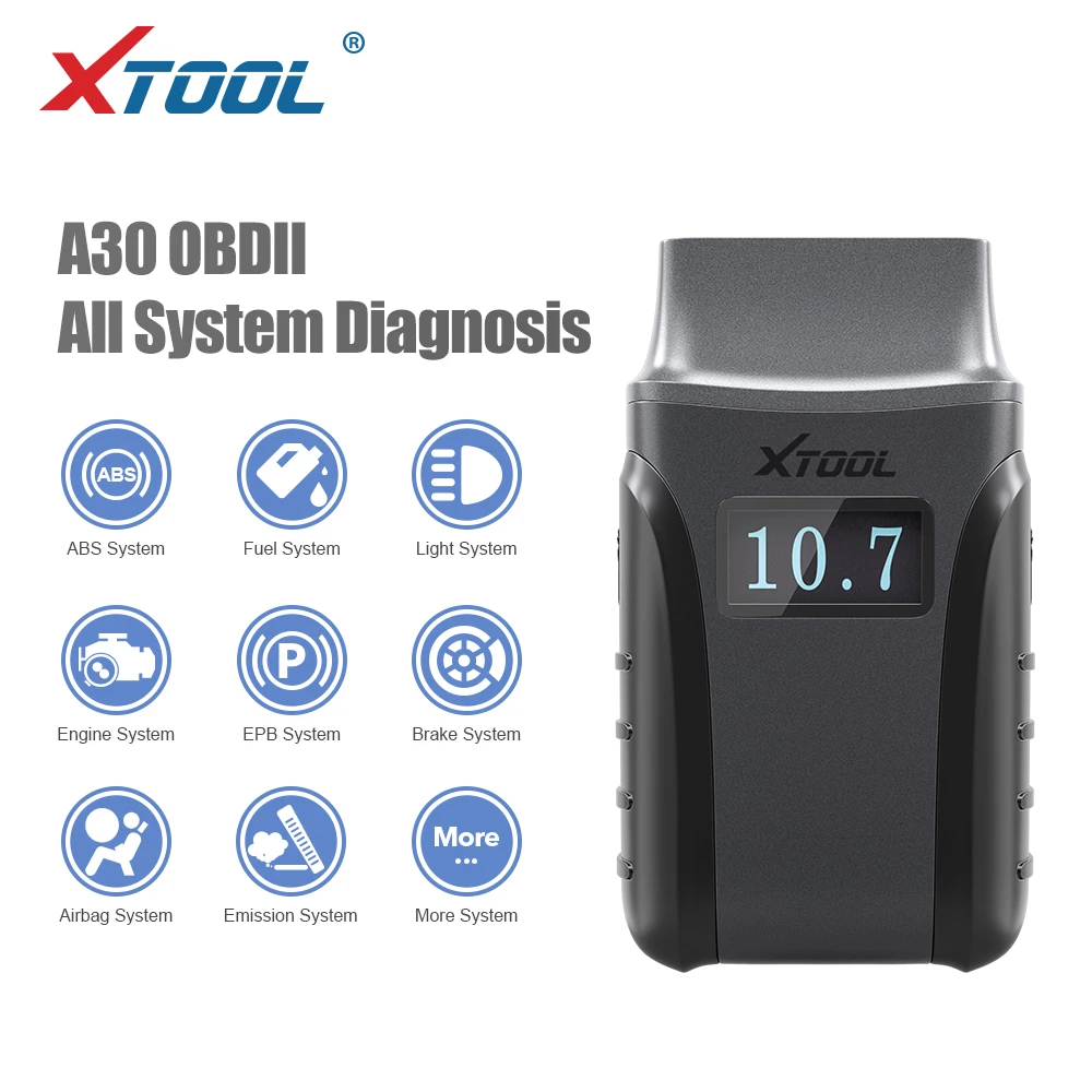 

XTOOL 2020 A30 OBD2 Full system Auto Diagnostic tool code reader DPF regeneration EPB reset For Android & IOS online Free update
