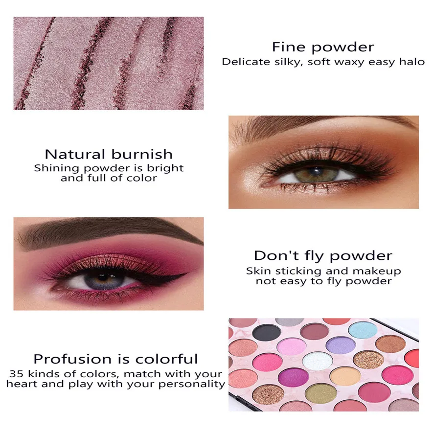 С перламутровым блеском тени для век Пудра MISS ROSE 1 шт. матовые Палитра Мода