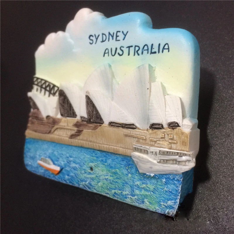 Магнитная наклейка на холодильник из смолы в Праге Париже EiffelTower Sydney Opera House