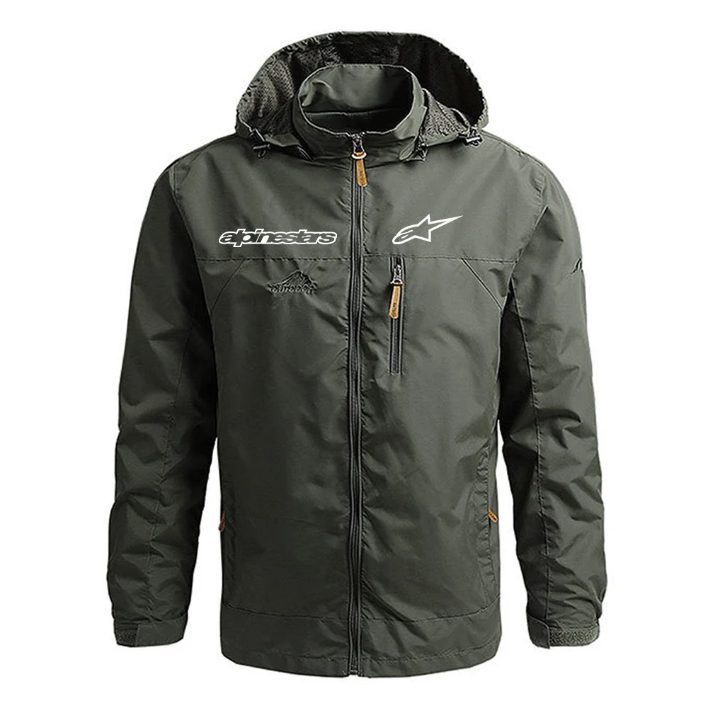 

HOT 2021 ALPINESTARS Logo Hooded Style Custom Classic Warm Sweatshirts Zipper Cardigan Jacket Male Hoodie Coats