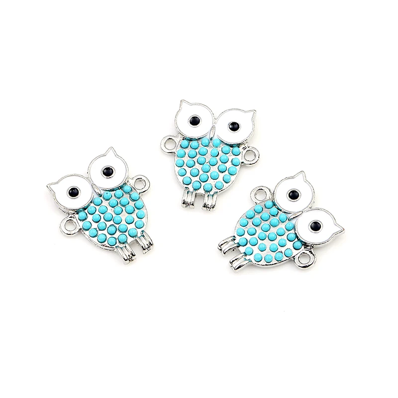 Semitree 10 шт. Подвеска Сова коннектор DIY колье подвеска браслет фурнитура Концевики