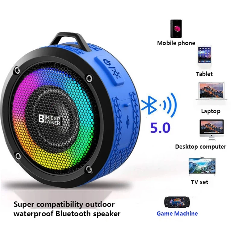 IPX7 Водонепроницаемый Bluetooth Динамик светильник Спорт на открытом воздухе