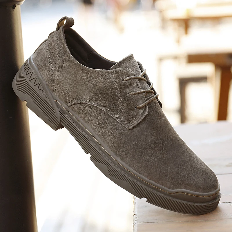 

Men's Shoes Cow Suede Leather High Quality Business Oxfords Man Casual Adulto Shoes Men Sneakers Non-slip Comfortable Footwear