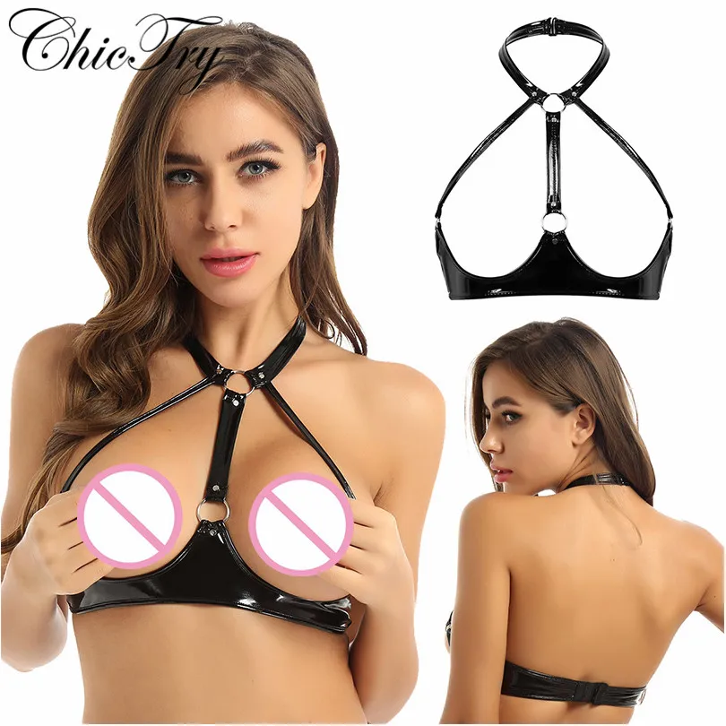 ChicTry женский сексуальный бюстгальтер с открытой чашкой топ без косточек