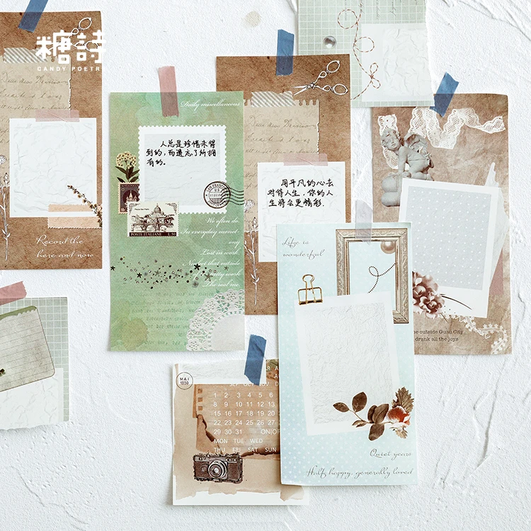 Ретро английская поэзия цветок растение стол Еженедельный планировщик Набор