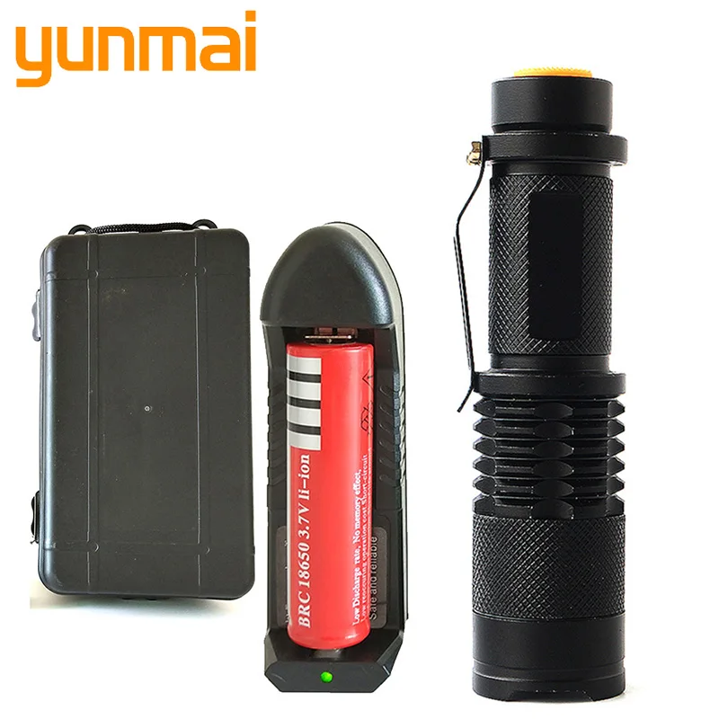 

Zoom XM-L2 U3 LED Flashlight Outdoor Camping Flashlight 5 Modes 1000 Lumen Bulb 18650 Rechargeable Battery Aluminum Waterproof