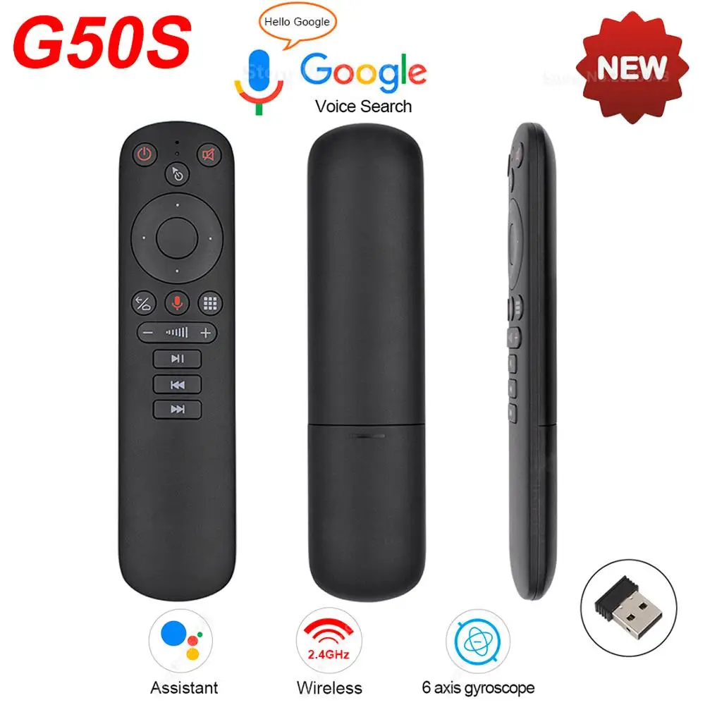 2020 G50S Google Voice воздуха Мышь микрофон гироскоп 2 4G Беспроводной ИК пульт