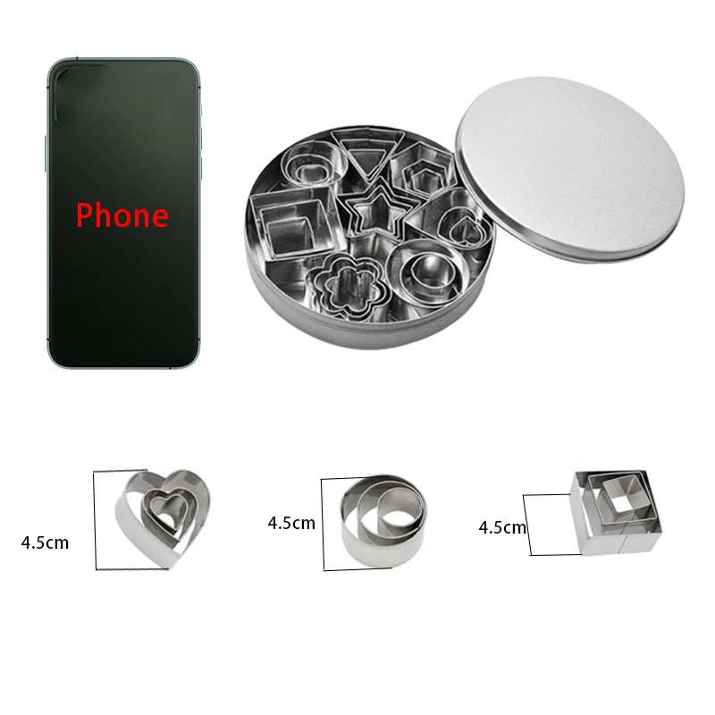 

Cookie Cutters Moulds Aluminum Alloy Fondant Biscuit Pastry Cutter Mold DIY Cake Cookies Christmas Decorating Tools