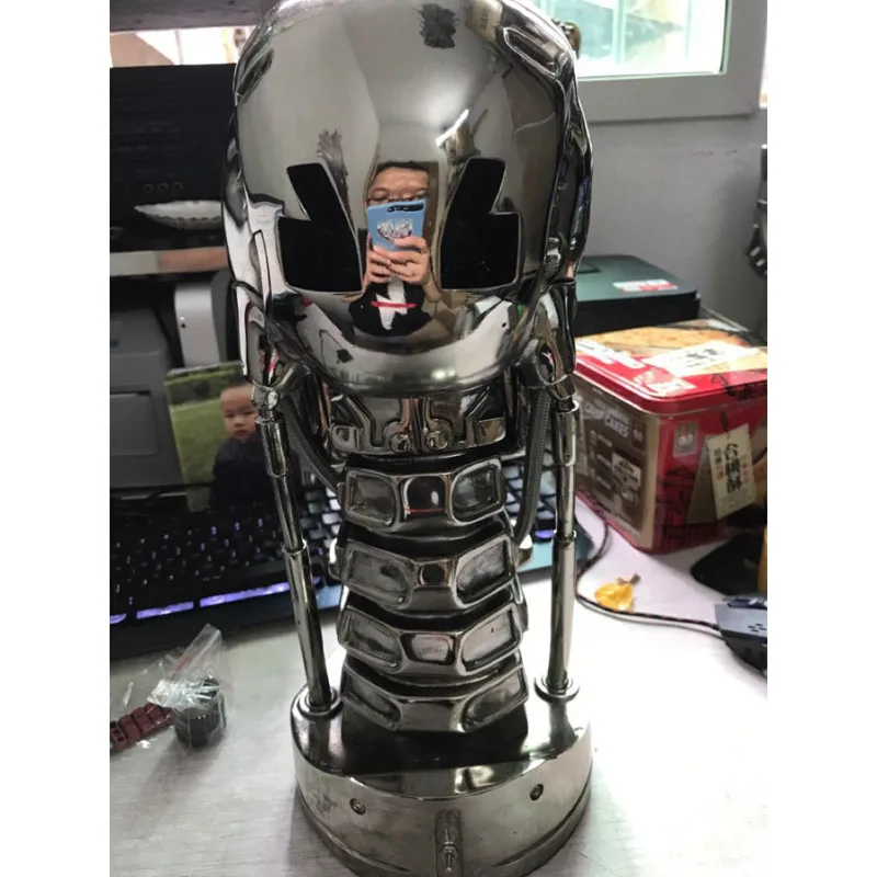 Круто! 1:1 весы Termi 39 см T-800 череп с чипом Стандартный гальваническим покрытием