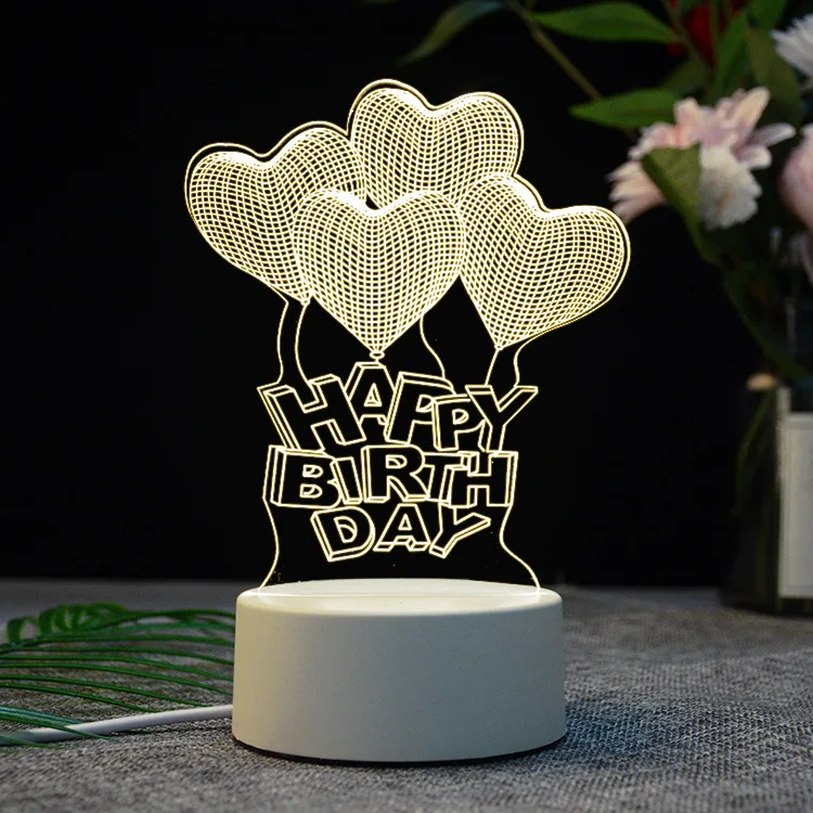 Умный сенсорный современный простой акриловый цветной светодиодный Настольный