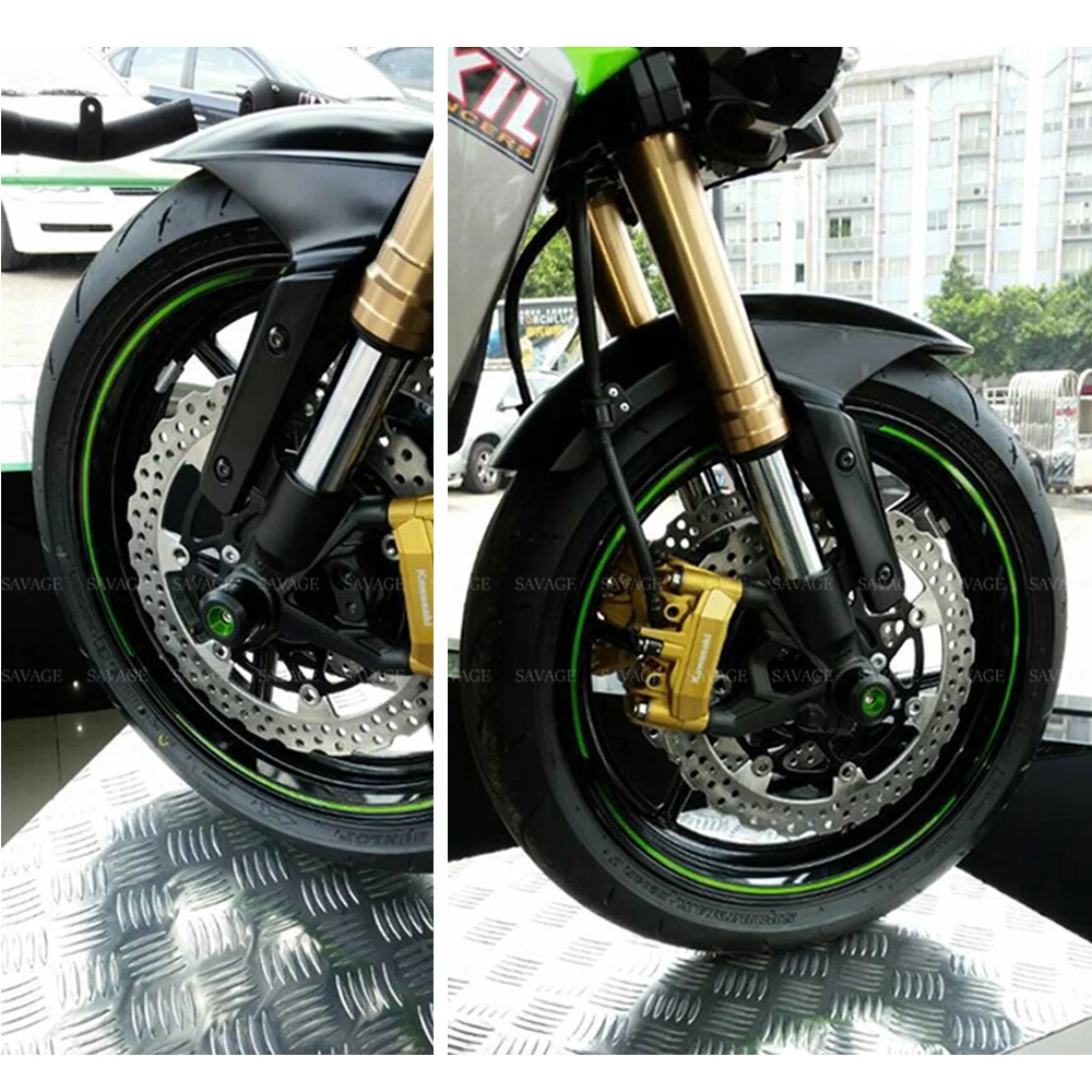 Передняя ось вилка колеса протектор для KAWASAKI Z800 Z900 Z900RS Z1000 Z650 Z750 Z750S аксессуары для мотоциклов крушение слайдер Pad