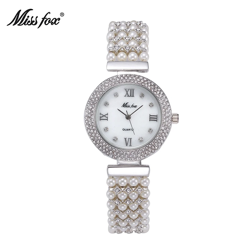

Nature Pearl Watch Women Famous Brand Stainless Steel Back Water Resistant Gold Watch Quartz Diamond Timepiece Women