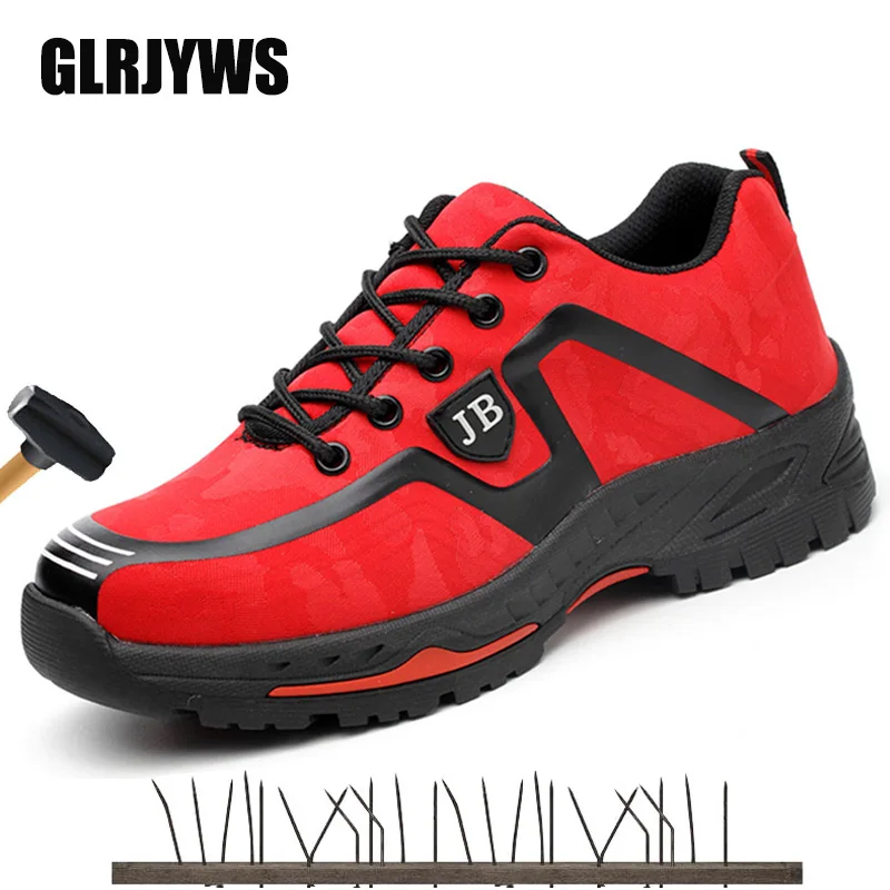 Защитные ботинки мужские легкие дышащие дезодорирующие стальные носочки защита