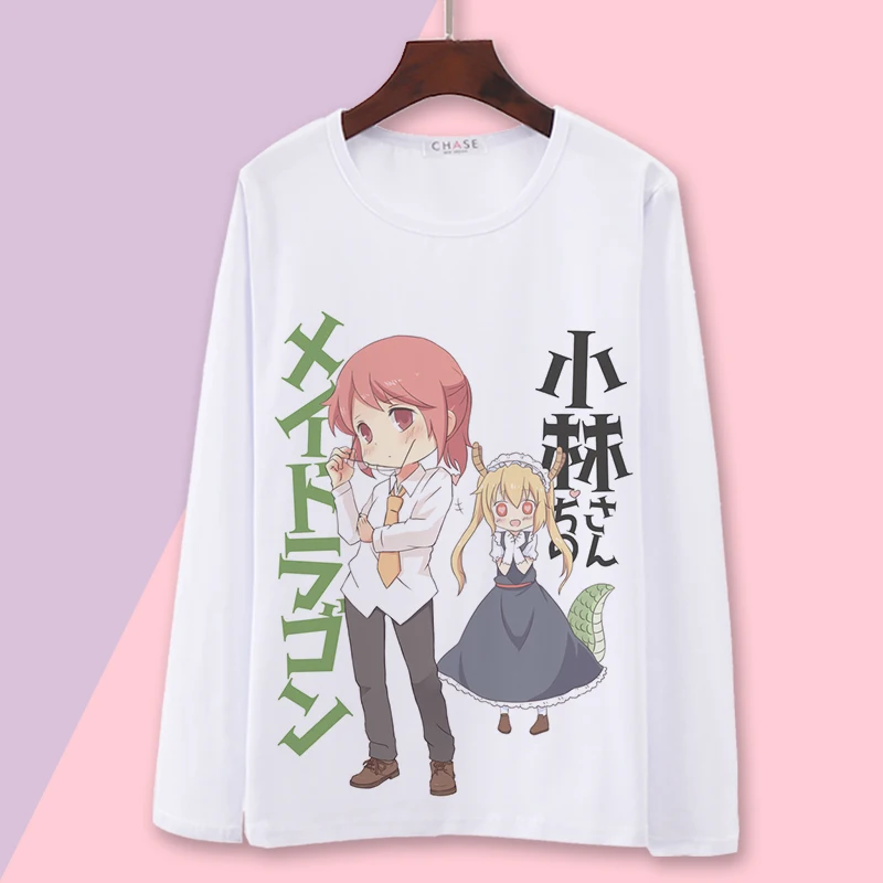 Футболка для косплея по мотивам м/ф горничная дракона Кобаяси Аниме Топ с длинным