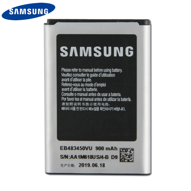 Оригинальная сменная батарея для телефона EB483450VU для samsung C5350 C3752 GT-C3630C GT-S5350 аутентичная аккумуляторная батарея 900 мАч