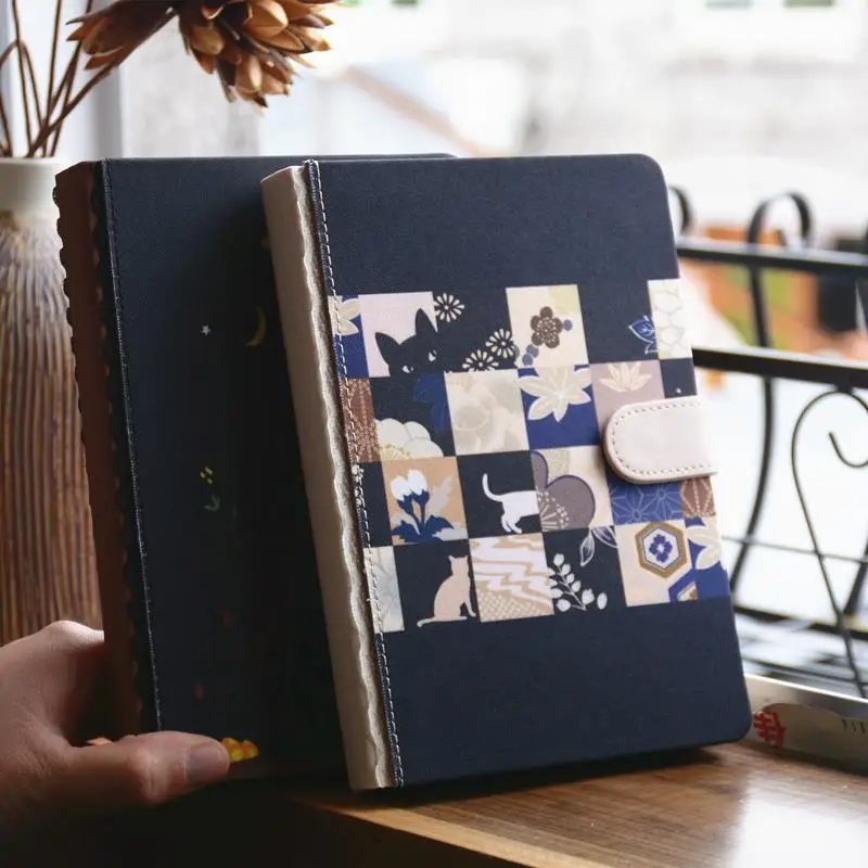 

Journals Lined Notebooks Notepad Cloth Cover Cute Cat Diary Korean Stationery Bullet Book Sketchbook Office School Supplies