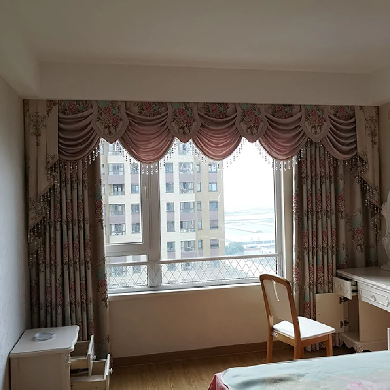 Высокоточная занавеска s для спальни вилла на окна гостиной вышитая газовая 3D