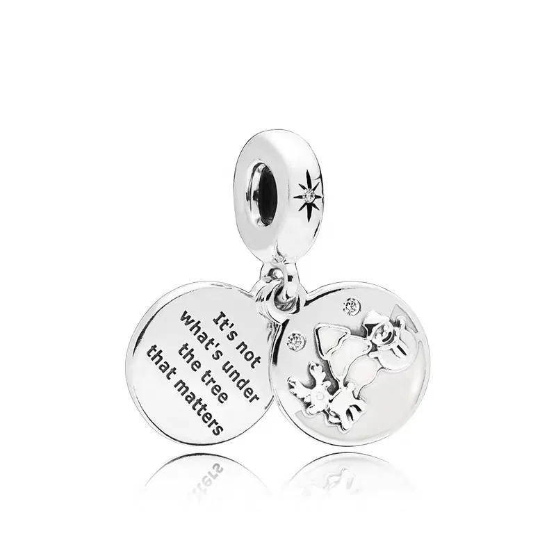 Pendent bead 925 пробы серебряный шарм колокольчики бусины шармфит Пандора браслеты Diy талисманы ювелирные изделия рождественские Висячие Подвески Бусины - Цвет: Pendent bead