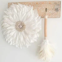 nordic style feather flower tray wall hanging decoration feather conch wall decoration childrens room wall hanging decoration